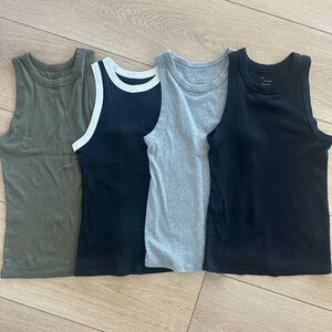 Target's A New Day Slim Fit Ribbed Tank Top Bundle of 4 in size Medium